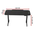 ULTRADESK játékasztal LEVEL BLACK, 140x70cm, 72-124cm, elektromosan állítható magasságú, XX