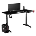 ULTRADESK játékasztal LEVEL BLACK, 140x70cm, 72-124cm, elektromosan állítható magasságú, XX