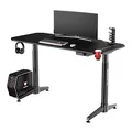 ULTRADESK játékasztal LEVEL BLACK, 140x70cm, 72-124cm, elektromosan állítható magasságú, XX