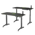ULTRADESK játékasztal LEVEL GREEN, 140x70xcm, 72-124cm, elektromosan állítható magasságú, X-szel