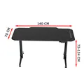 ULTRADESK játékasztal LEVEL GREEN, 140x70xcm, 72-124cm, elektromosan állítható magasságú, X-szel