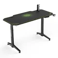 ULTRADESK játékasztal LEVEL GREEN, 140x70xcm, 72-124cm, elektromosan állítható magasságú, X-szel
