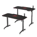 ULTRADESK játékasztal LEVEL RED, 140x70cm, 72-124cm, elektromosan állítható magasságú, XXL-el