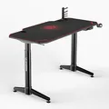 ULTRADESK játékasztal LEVEL RED, 140x70cm, 72-124cm, elektromosan állítható magasságú, XXL-el