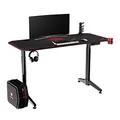 ULTRADESK játékasztal LEVEL RED, 140x70cm, 72-124cm, elektromosan állítható magasságú, XXL-el