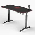 ULTRADESK játékasztal LEVEL RED, 140x70cm, 72-124cm, elektromosan állítható magasságú, XXL-el