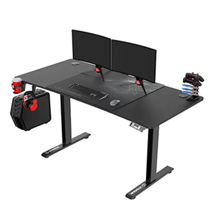 Termék főképe ULTRADESK Herní stůl LEVEL V2, 140x68cm, 72-117cm, elektricky nastavitelná výška, s XXL p