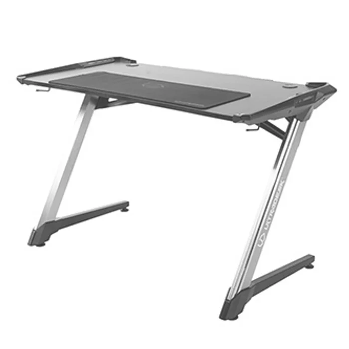 Termék főképe ULTRADESK Herní stůl RACER, 120X64 cm, 77 cm, RGB podsvícení, se 4 XXL podložkami pod myš