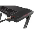 ULTRADESK játékasztal ROCKET BLACK, 128x68 cm, 78 cm, XL egérpaddal, tartó illeszkedik