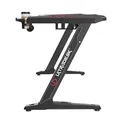 ULTRADESK játékasztal ROCKET BLACK, 128x68 cm, 78 cm, XL egérpaddal, tartó illeszkedik