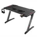 Következő termékkép ULTRADESK játékasztal ROCKET BLACK, 128x68 cm, 78 cm, XL egérpaddal, tartó illeszkedik