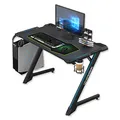 ULTRADESK játékasztal SPACE V2, 113x61,5 cm, 77,5 cm, háttérvilágítással, XL paddal, sluc tartóval