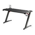 ULTRADESK játékasztal SPACE XXL FEKETE, 154x61 cm, 78 cm, RGB háttérvilágítás érintőpanellel