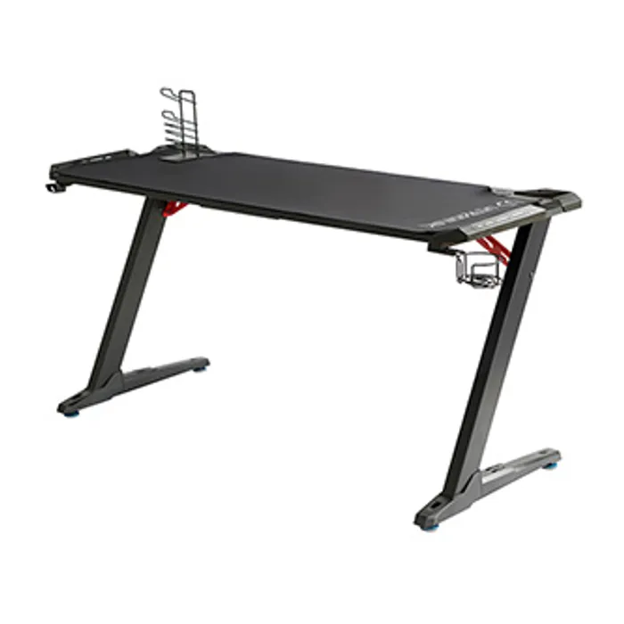 Termék főképe ULTRADESK Herní stůl SPACE XXL BLACK, 154x61 cm, 78 cm, RGB podsvícení s dotykovým panele