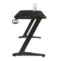 ULTRADESK játékasztal SPACE XXL FEKETE, 154x61 cm, 78 cm, RGB háttérvilágítás érintőpanellel