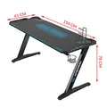 ULTRADESK SPACE XXL BLUE játékasztal, 154x61 cm, 78 cm, RGB megvilágítás érintőképernyővel