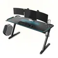 ULTRADESK SPACE XXL BLUE játékasztal, 154x61 cm, 78 cm, RGB megvilágítás érintőképernyővel