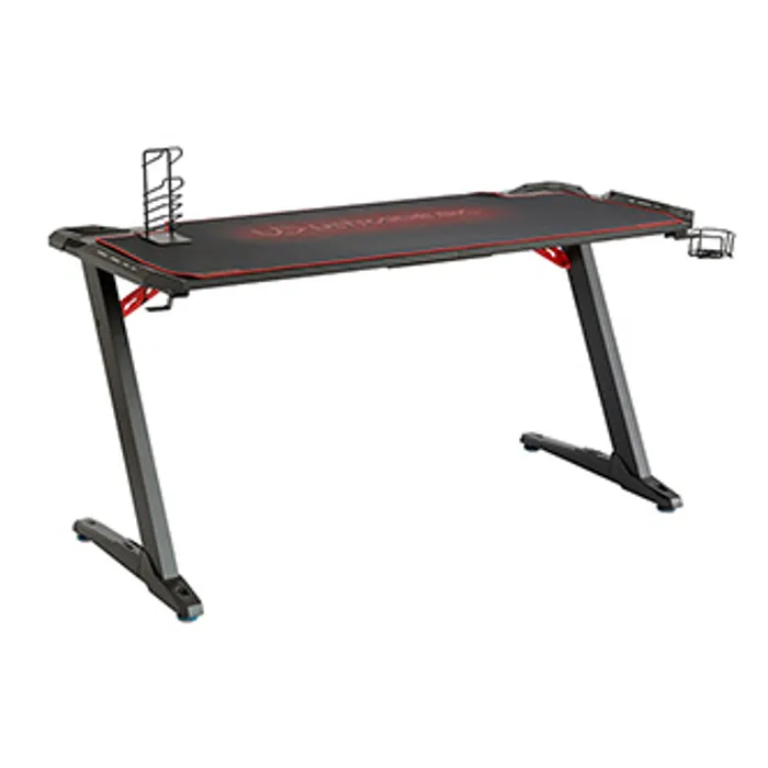 Termék főképe ULTRADESK Herní stůl SPACE XXL RED, 154x61 cm, 78 cm, RGB podsvícení s dotykovým panelem,