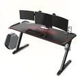 ULTRADESK SPACE XXL RED játékasztal, 154x61 cm, 78 cm, RGB megvilágítás érintőképernyővel