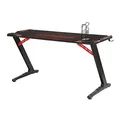 ULTRADESK SPACE XXL RED játékasztal, 154x61 cm, 78 cm, RGB megvilágítás érintőképernyővel