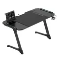 ULTRADESK játékasztal SPACE XXL V2 FEKETE, 144x70 cm, 75 cm, LED RGB háttérvilágítás érintéssel
