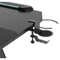 ULTRADESK játékasztal SPACE XXL V2 FEKETE, 144x70 cm, 75 cm, LED RGB háttérvilágítás érintéssel