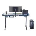 ULTRADESK játékasztal SPACE XXL V2 FEKETE, 144x70 cm, 75 cm, LED RGB háttérvilágítás érintéssel