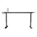 ULTRADESK játékasztal Ultradesk CRUISER BLACK, 160x70 cm, 66-82 cm, fejhallgató tartó, 3 nyílással
