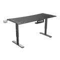 ULTRADESK játékasztal Ultradesk CRUISER BLACK, 160x70 cm, 66-82 cm, fejhallgató tartó, 3 nyílással