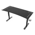 ULTRADESK játékasztal Ultradesk CRUISER BLACK, 160x70 cm, 66-82 cm, fejhallgató tartó, 3 nyílással