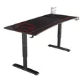 ULTRADESK játékasztal Ultradesk CRUISER RED, 160x70 cm, 66-82 cm, fejhallgató tartó, 3 lyuk