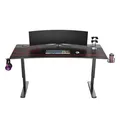 ULTRADESK játékasztal Ultradesk CRUISER RED, 160x70 cm, 66-82 cm, fejhallgató tartó, 3 lyuk