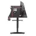 ULTRADESK játékasztal Ultradesk CRUISER RED, 160x70 cm, 66-82 cm, fejhallgató tartó, 3 lyuk