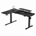 Következő termékkép ULTRADESK WINGER játékasztal - fekete, 111x155x60 cm, 75-122 cm, elektromosan állítható magasság