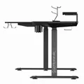 Következő termékkép ULTRADESK WINGER játékasztal - fekete, 111x155x60 cm, 75-122 cm, elektromosan állítható magasság