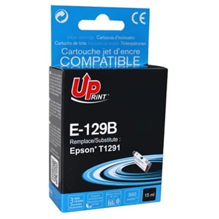 Termék főképe UPrint kompatibilní ink s C13T12914010, T1291, black, 14ml, E-129B, pro Epson Stylus SX42