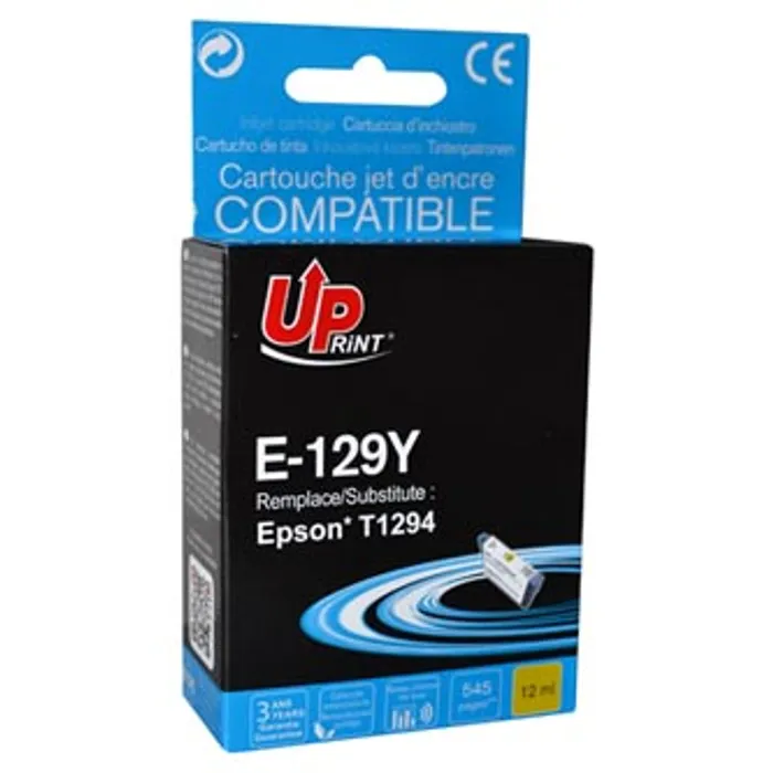 Termék főképe UPrint kompatibilní ink s C13T12944010, T1294, yellow, 10ml, E-129Y, pro Epson Stylus SX4