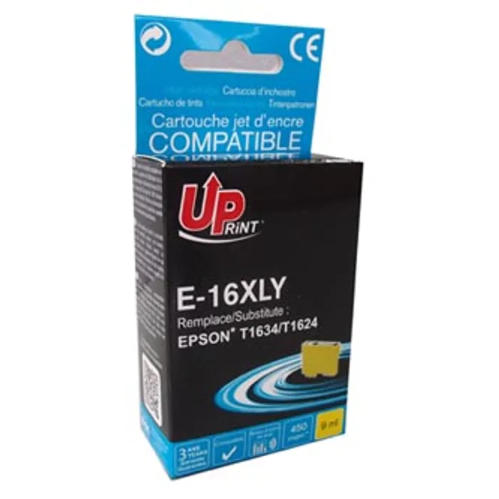 Termék főképe UPrint kompatibilní ink s C13T16344010, T163440, 16XL, yellow, 450str., 9ml, E-16XLY, pro