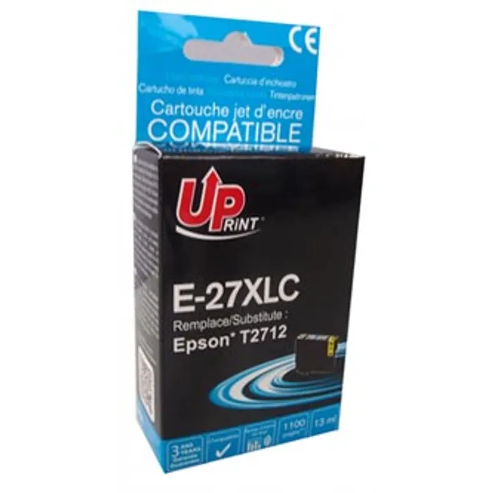 Termék főképe UPrint kompatibilní ink s C13T27124010, 27XL, cyan, 1100str., 13ml, pro Epson WF-3620, 36