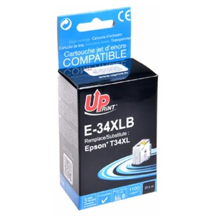 Termék főképe UPrint kompatibilní ink s C13T34714010, T347140, black, 1100str., 23,4ml, E-34XLB, pro Ep