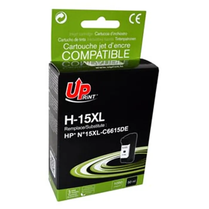 Termék főképe UPrint kompatibilní ink s C6615DE, HP 15, black, 720str., 40ml, H-15B, pro HP DeskJet 810