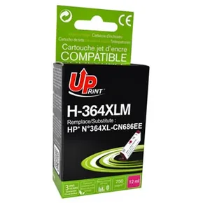 UPrint kompatibilis tinta CB324EE, CN686EE, HP 364XL, bíbor, 12ml, H-364XLM, chippel, p