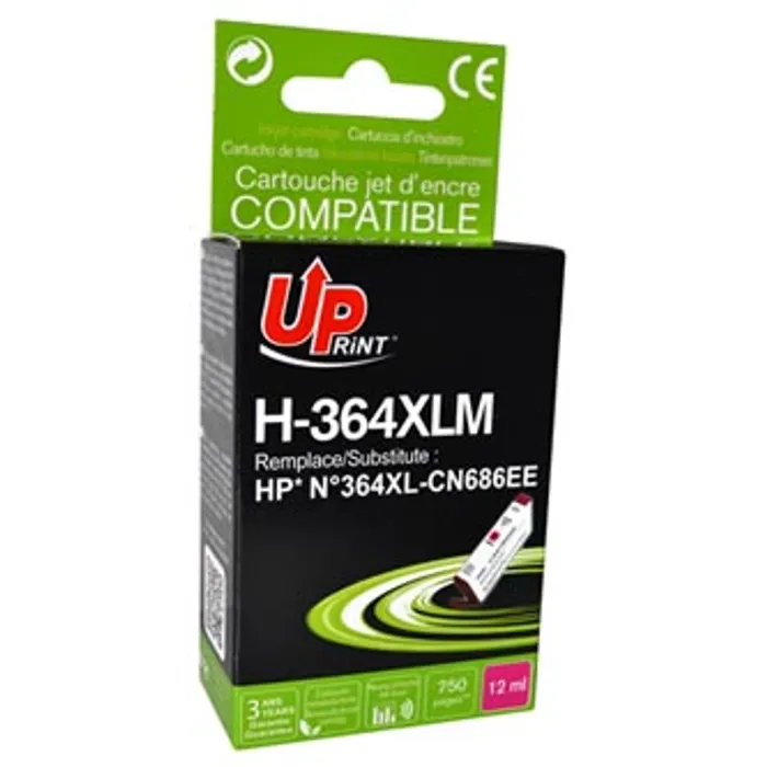 Termék főképe UPrint kompatibilní ink s CB324EE, CN686EE, HP 364XL, magenta, 12ml, H-364XLM, s čipem, p