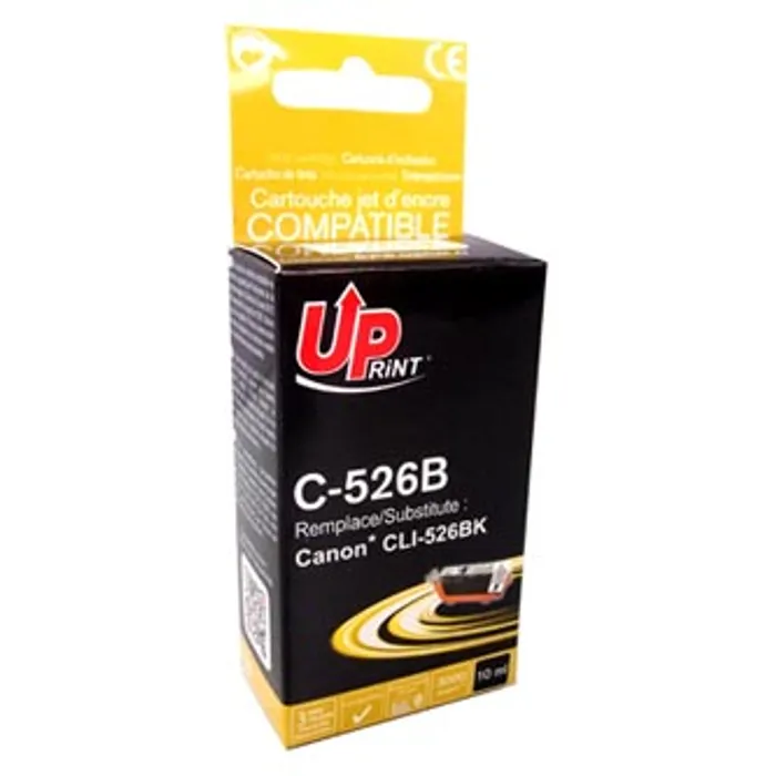 Termék főképe UPrint kompatibilní ink s CLI526BK, black, 10ml, C-526B, s čipem, pro Canon Pixma MG5150