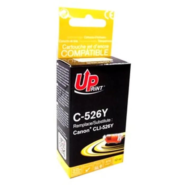 Termék főképe UPrint kompatibilní ink s CLI526Y, yellow, 10ml, C-526Y, s čipem, pro Canon Pixma MG5150