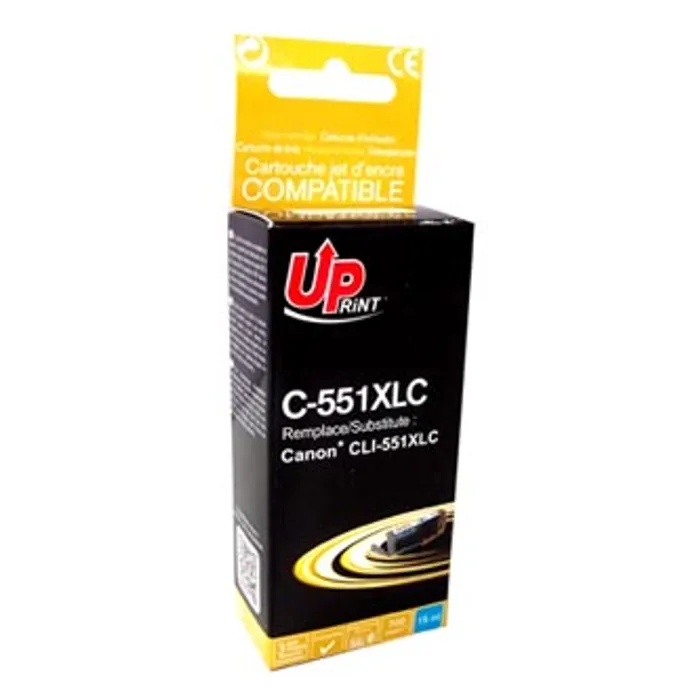 Termék főképe UPrint kompatibilní ink s CLI551C XL, cyan, 695str., 11ml, C-551XLC, high capacity, pro C