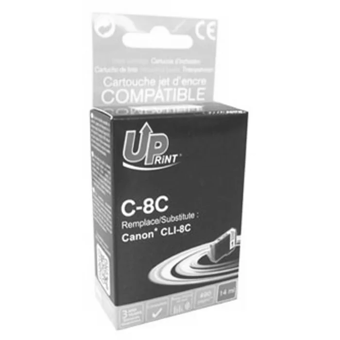 Termék főképe UPrint kompatibilní ink s CLI8C, cyan, 14ml, C-8C, s čipem, pro Canon iP4200, iP5200, iP5