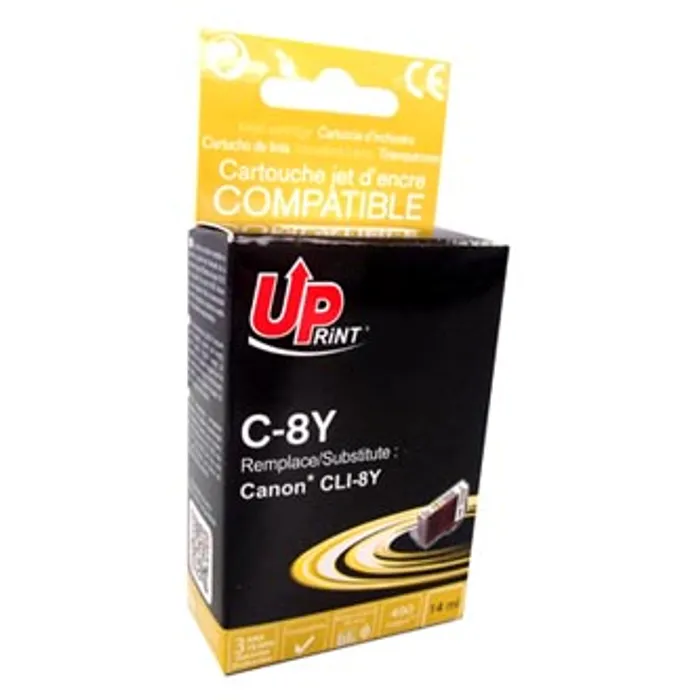 Termék főképe UPrint kompatibilní ink s CLI8Y, yellow, 14ml, C-8Y, s čipem, pro Canon iP4200, iP5200, i