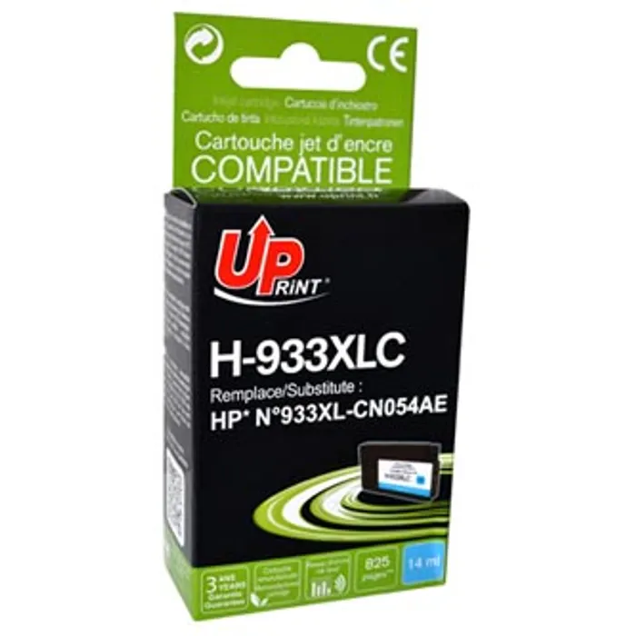 Termék főképe UPrint kompatibilní ink s CN054AE, HP 933XL, cyan, 825str., 14ml, H-933XL-C, pro HP Offic
