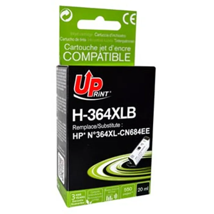 Termék főképe UPrint kompatibilní ink s CN684EE, HP 364XL, black, 20ml, H-364XLB, s čipem, pro HP Photo